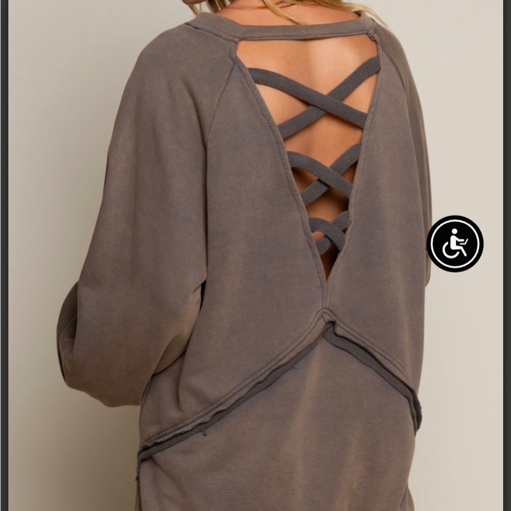 Chic Crisscross Back Sweater